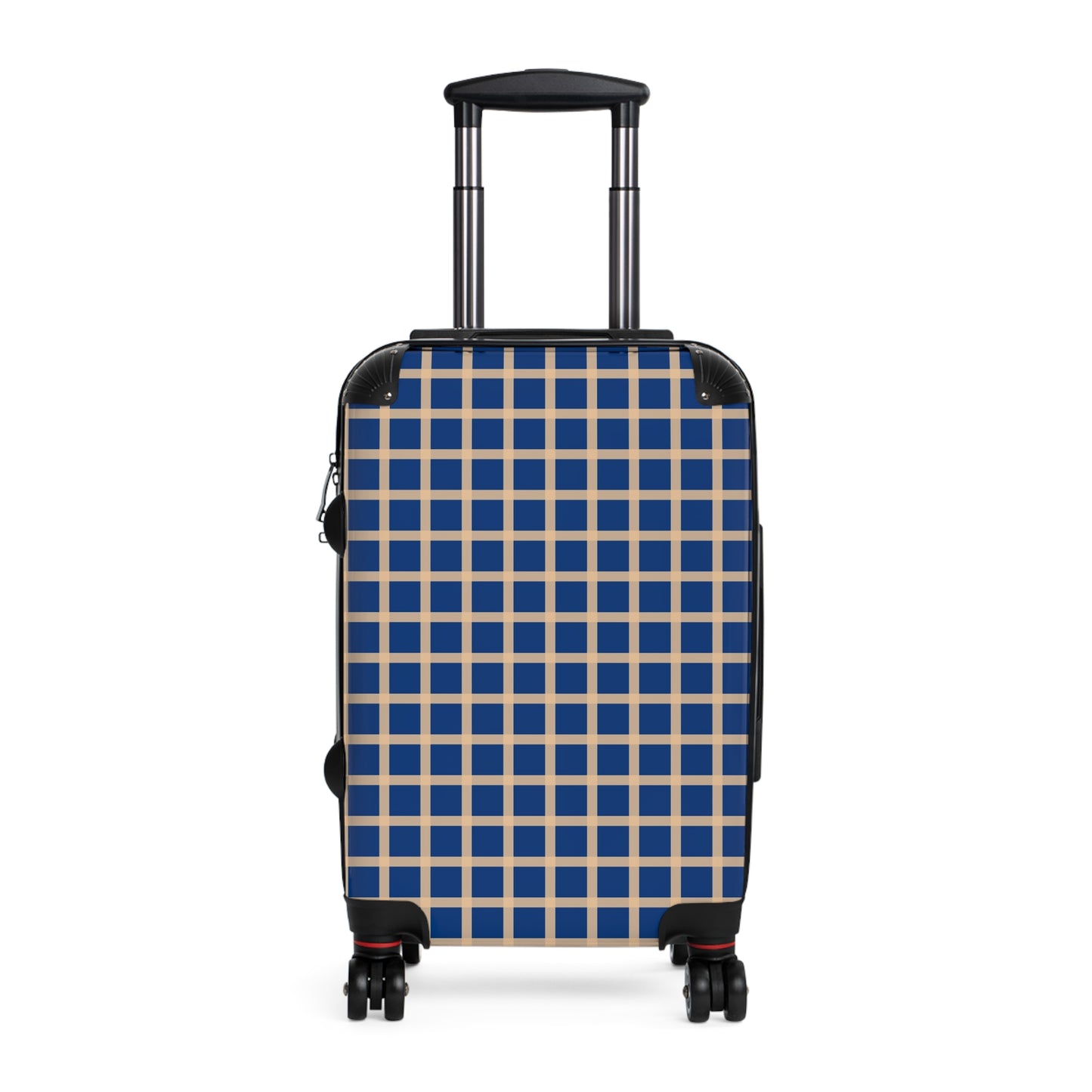 Blue & Tan Gingham Suitcase