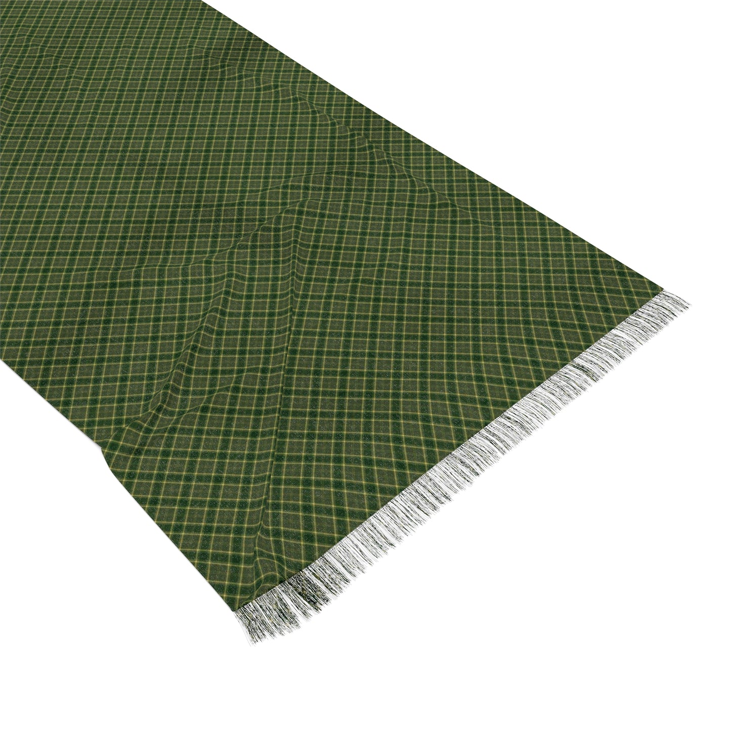 Green Plaid Lightweight Scarf