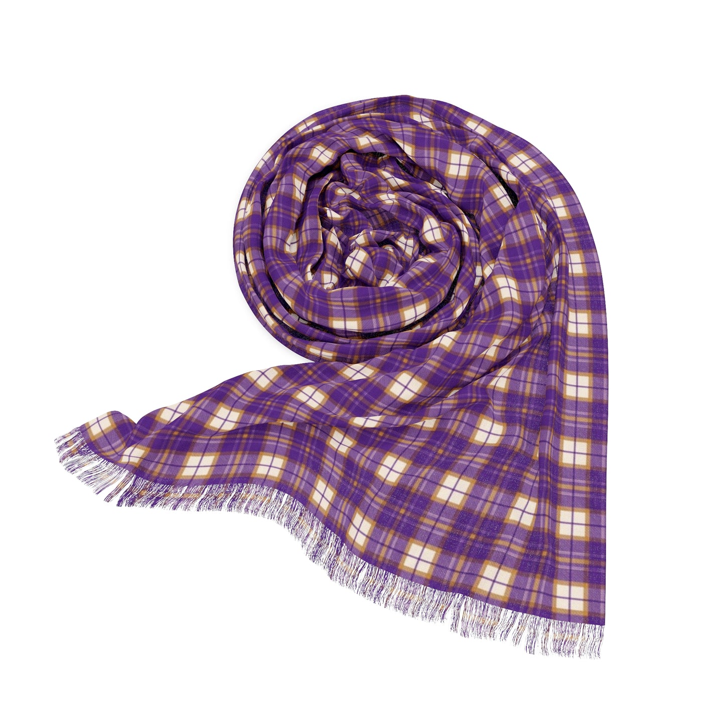 Purple Plaid Lightweight Scarf