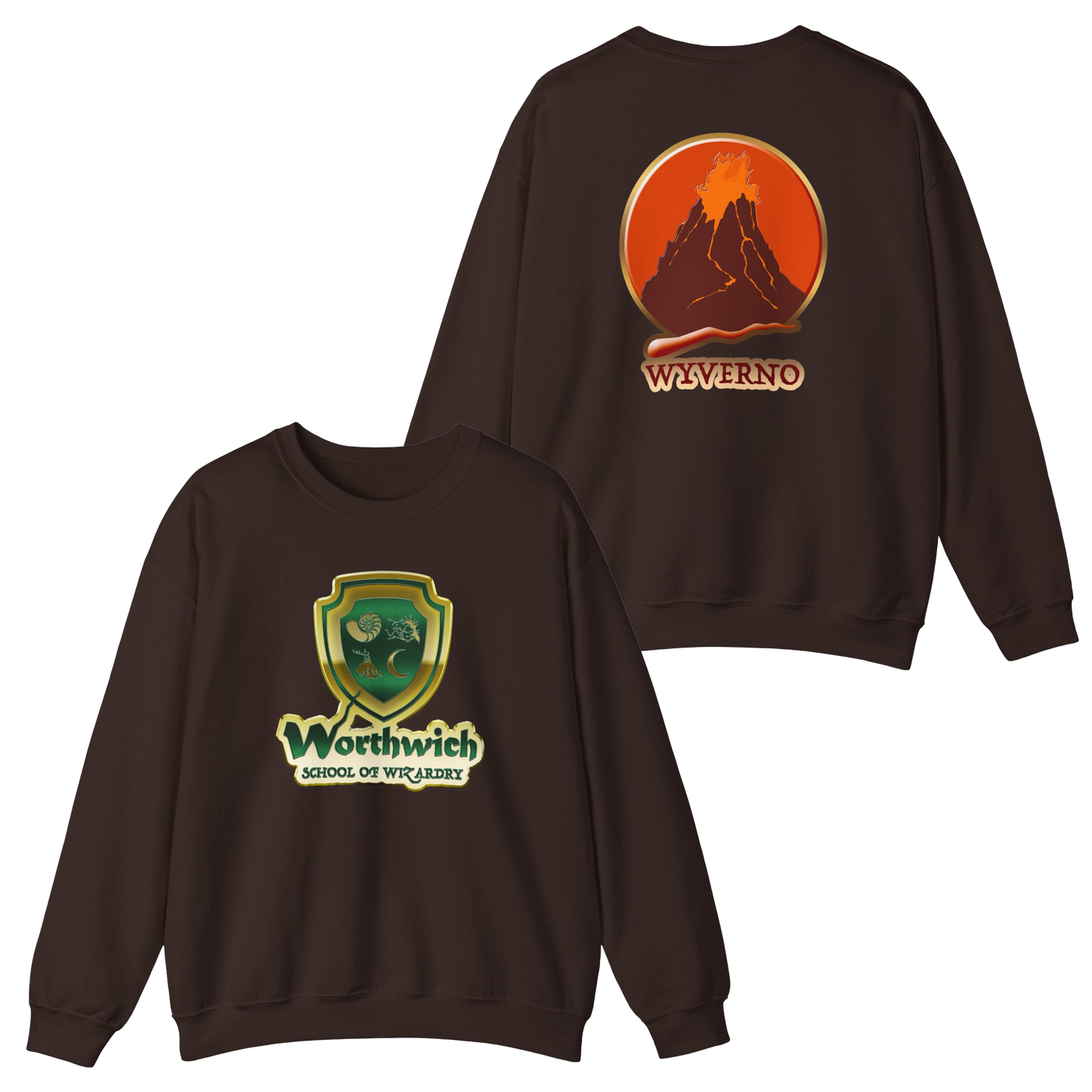 Worthwich Unisex Pullover Crewneck Sweatshirt Gildan 18000