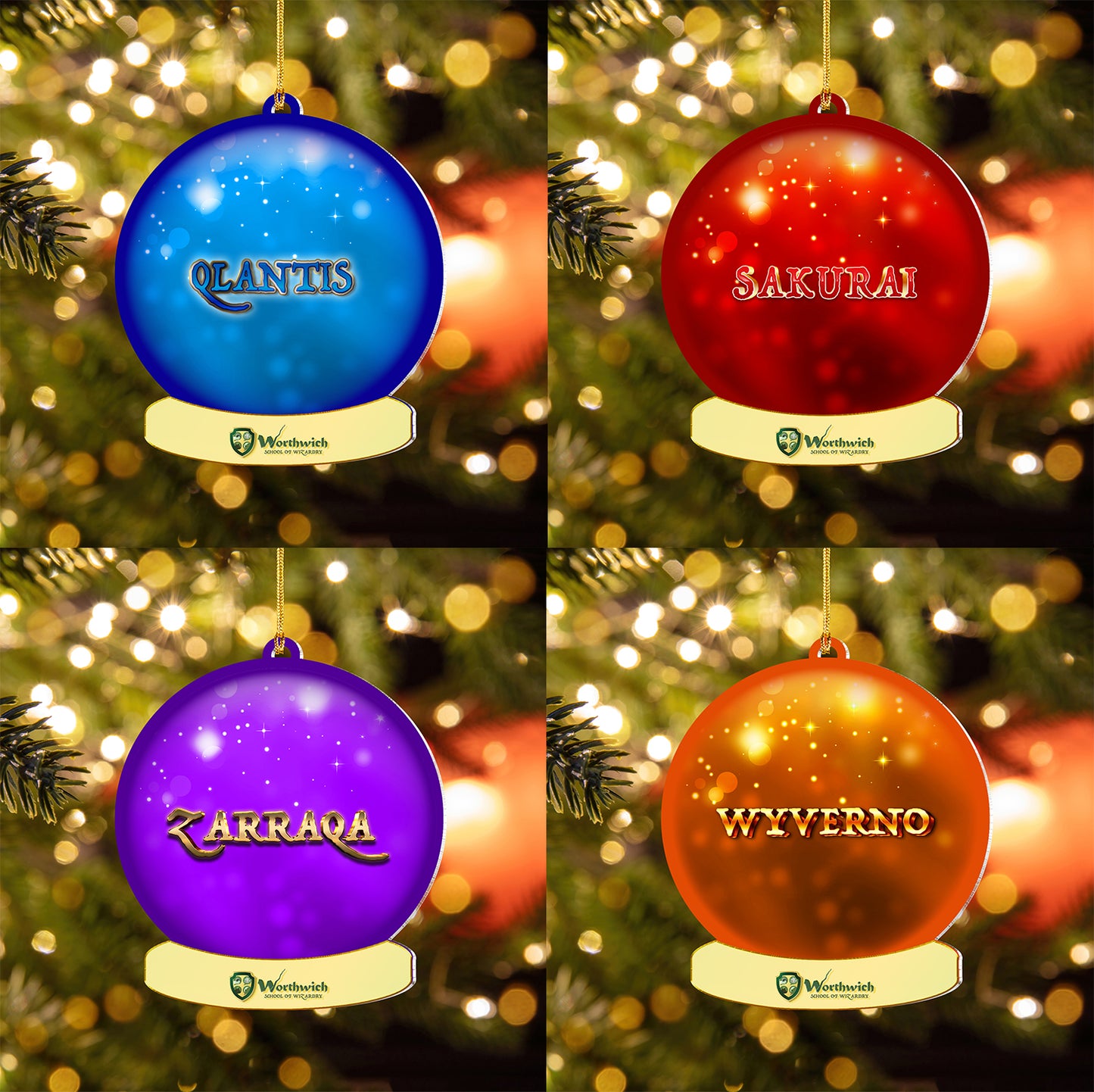 2D Acrylic Crystal Ball Ornament