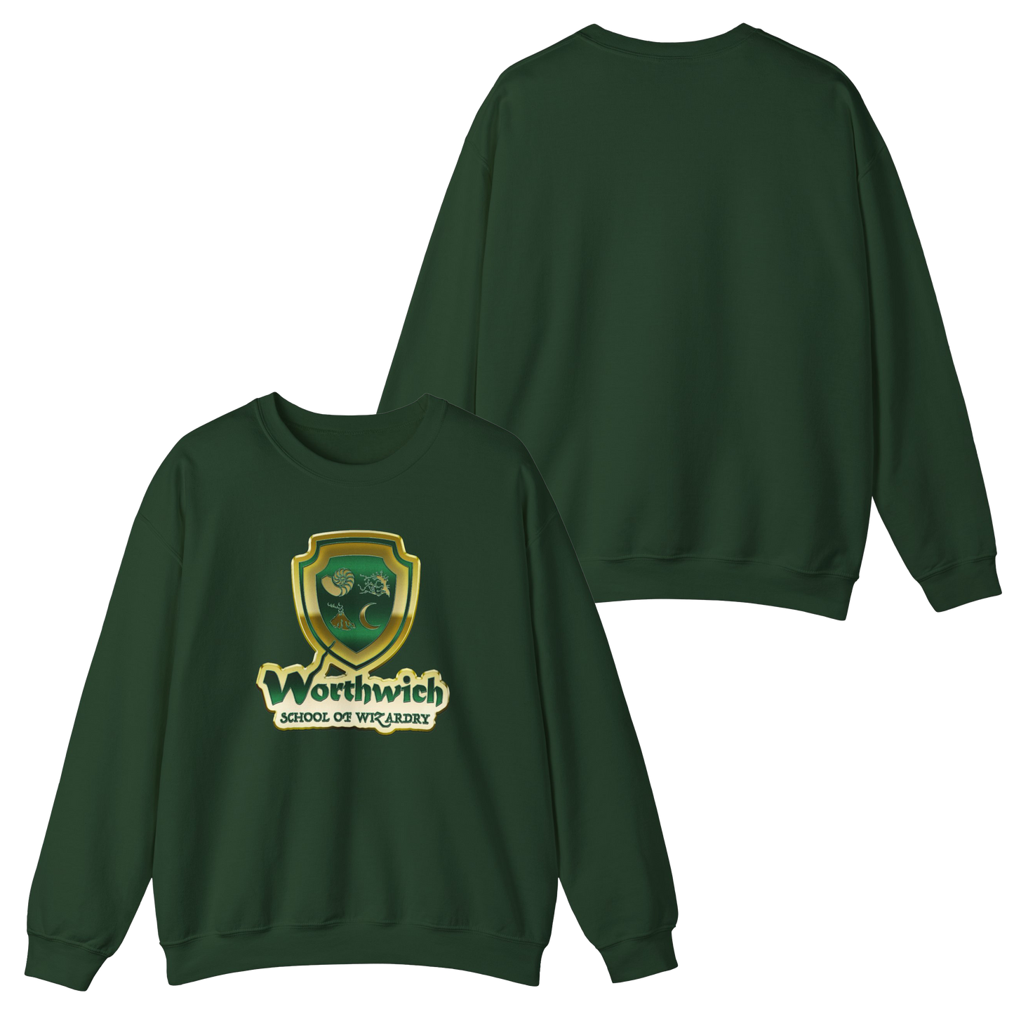 Worthwich Unisex Pullover Crewneck Sweatshirt Gildan 18000