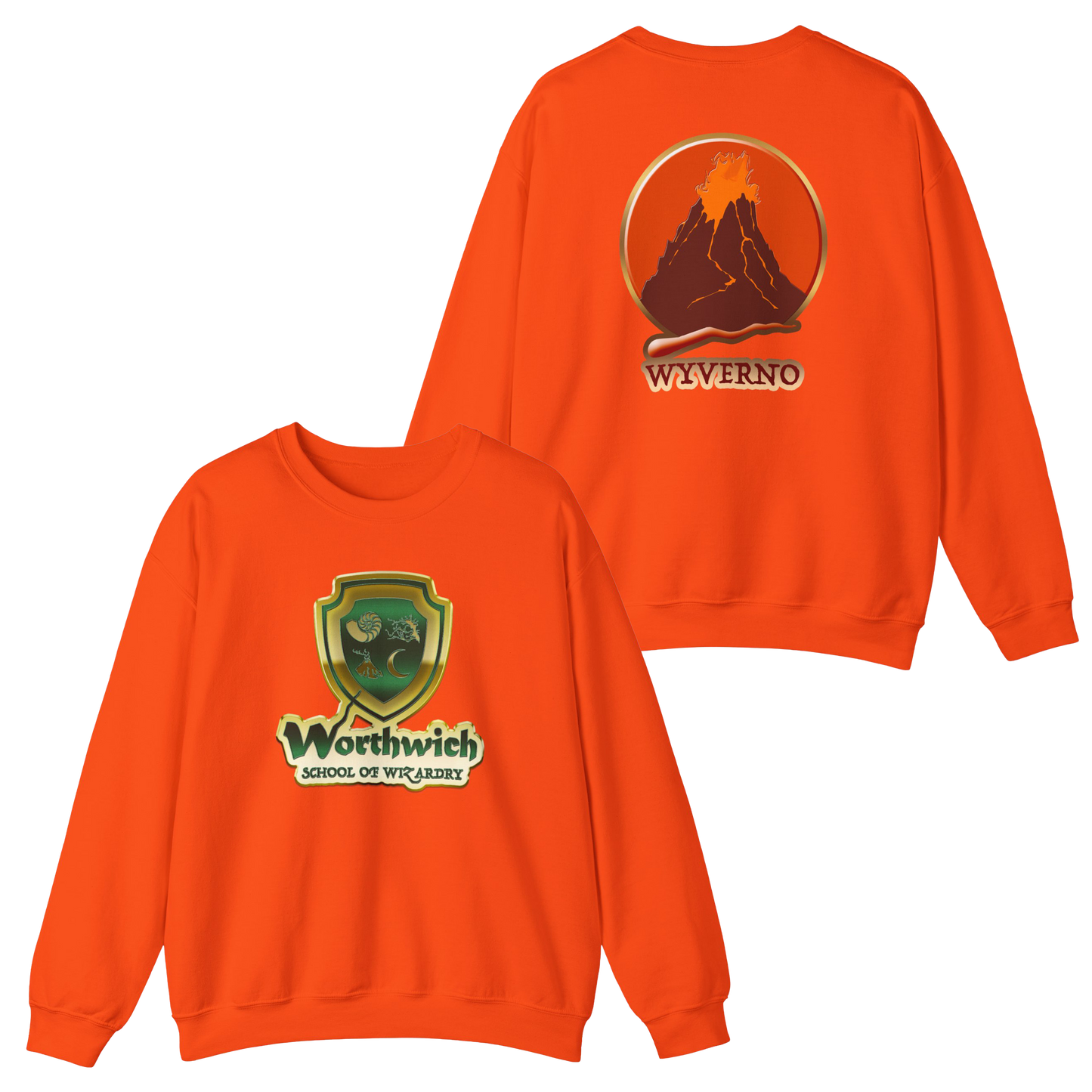 Worthwich Unisex Pullover Crewneck Sweatshirt Gildan 18000