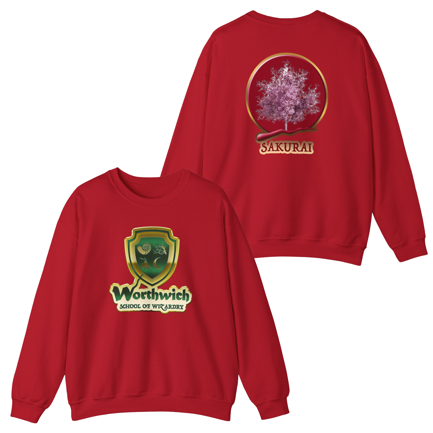 Worthwich Unisex Pullover Crewneck Sweatshirt Gildan 18000