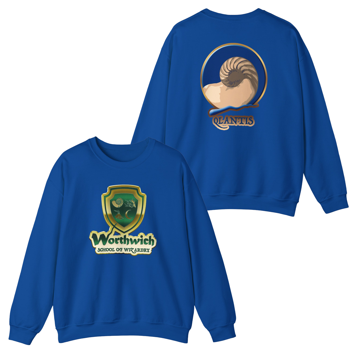 Worthwich Unisex Pullover Crewneck Sweatshirt Gildan 18000