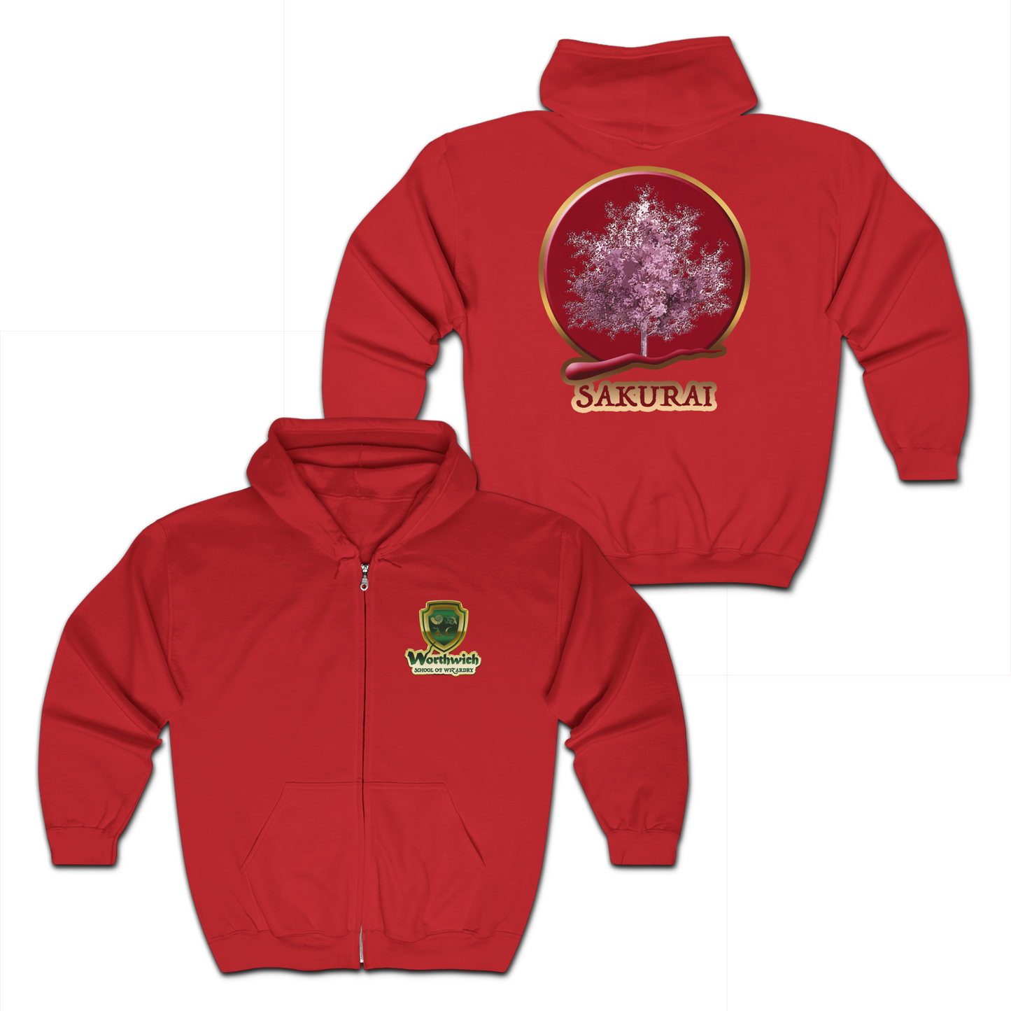 Worthwich House Unisex Full Zip Heavy Blend Hooded Sweatshirt
