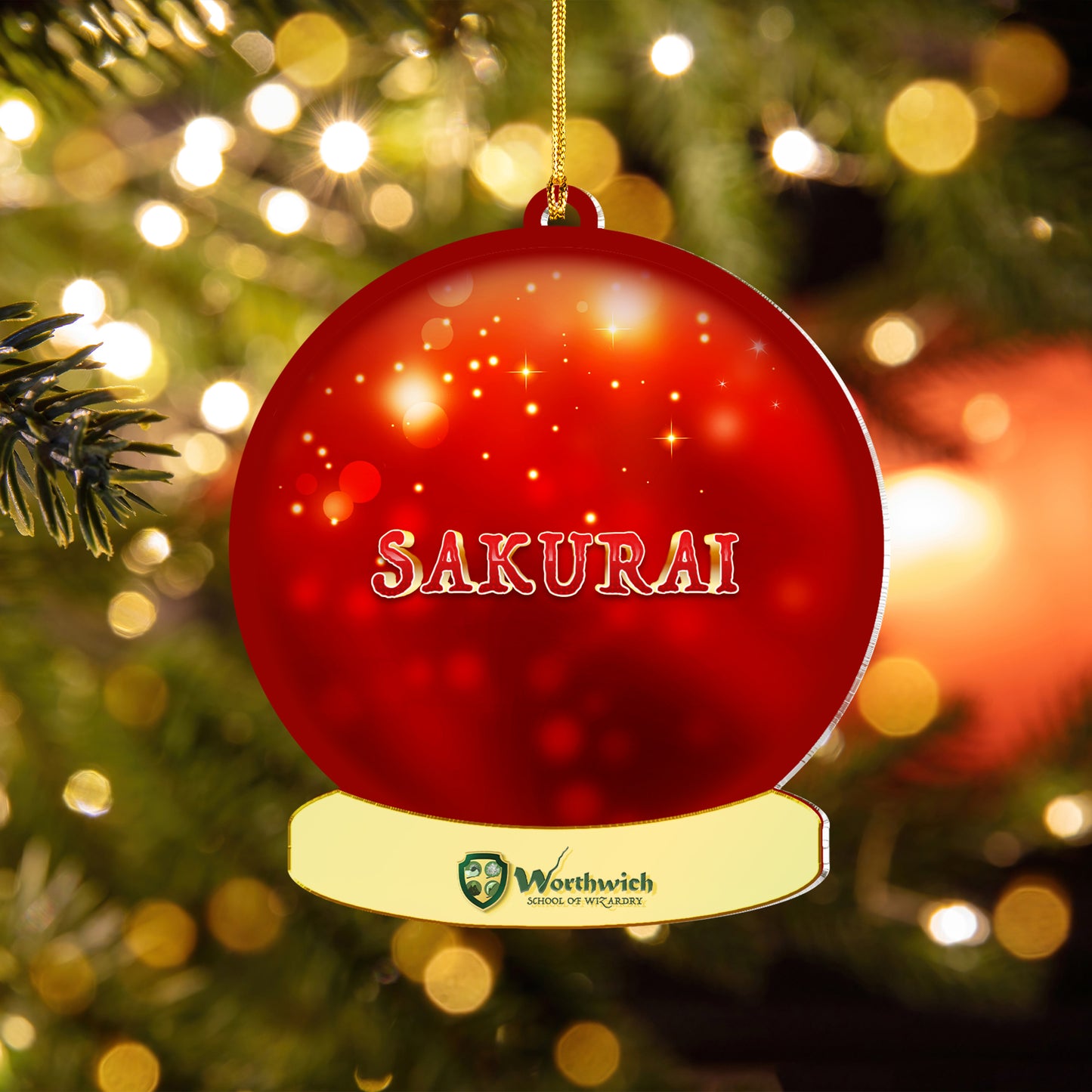 2D Acrylic Crystal Ball Ornament