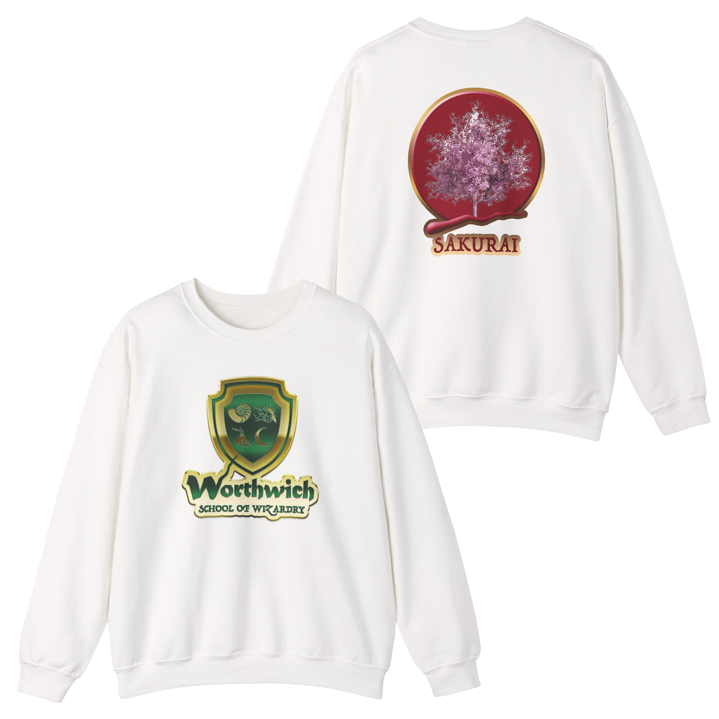 Worthwich Unisex Pullover Crewneck Sweatshirt Gildan 18000