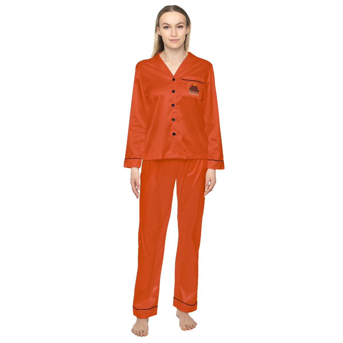 Wyverno Women's Satin Pajamas Set