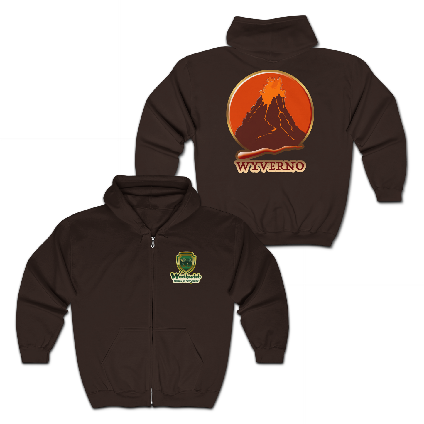 Worthwich House Unisex Full Zip Heavy Blend Hooded Sweatshirt