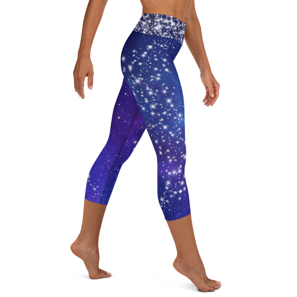 Starry Print Yoga Capri Leggings