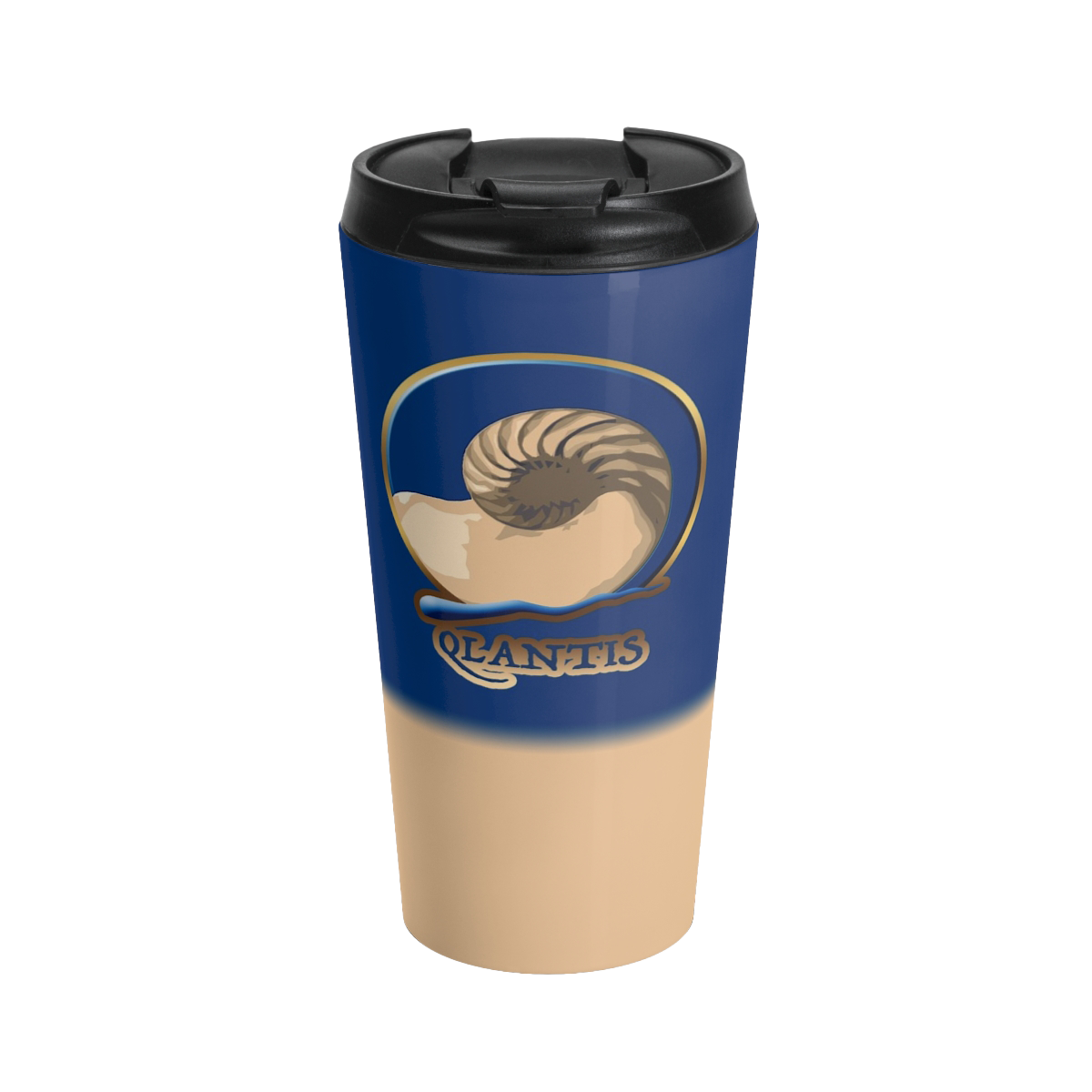 Qlantis Stainless Steel Travel Mug 15oz w/ Flip-top Lid