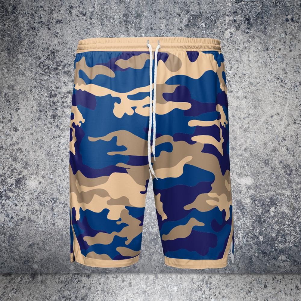Blue Camo Jersey Shorts