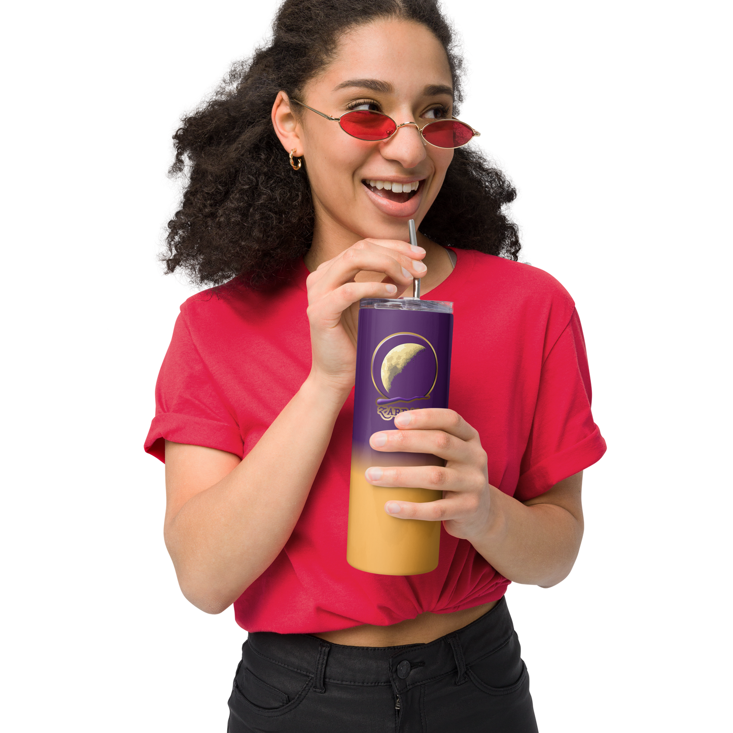 Zarraqa Skinny Tumbler with Metal Straw