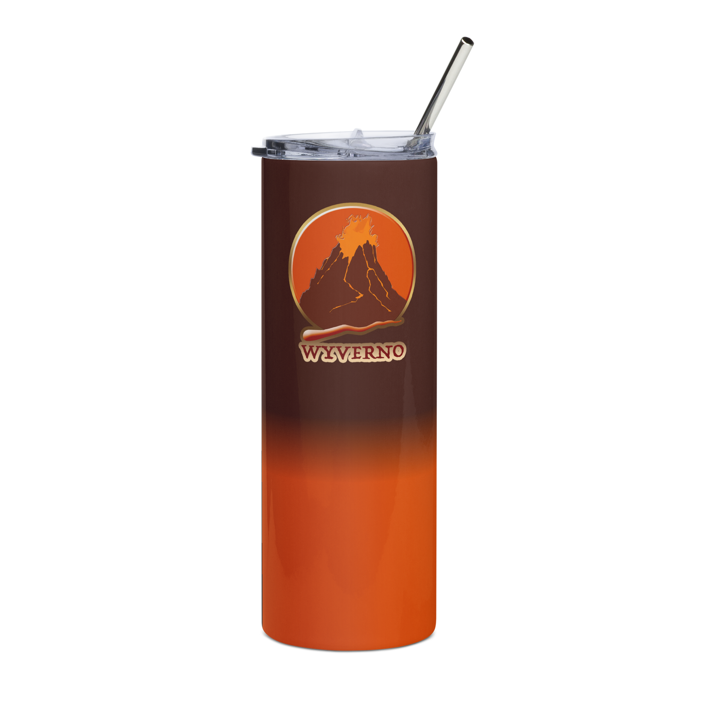 Wyverno Skinny Tumbler with Metal Straw
