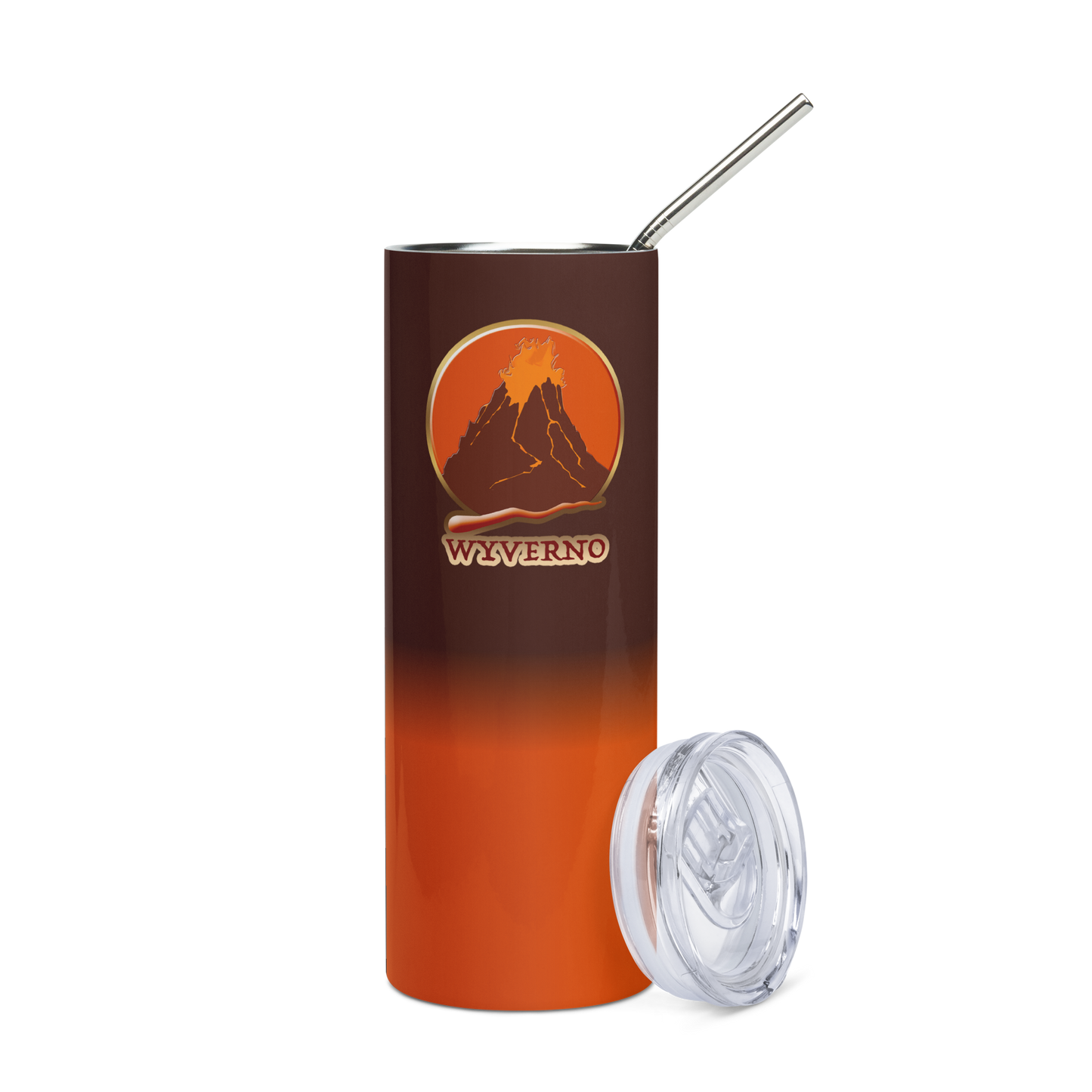 Wyverno Skinny Tumbler with Metal Straw