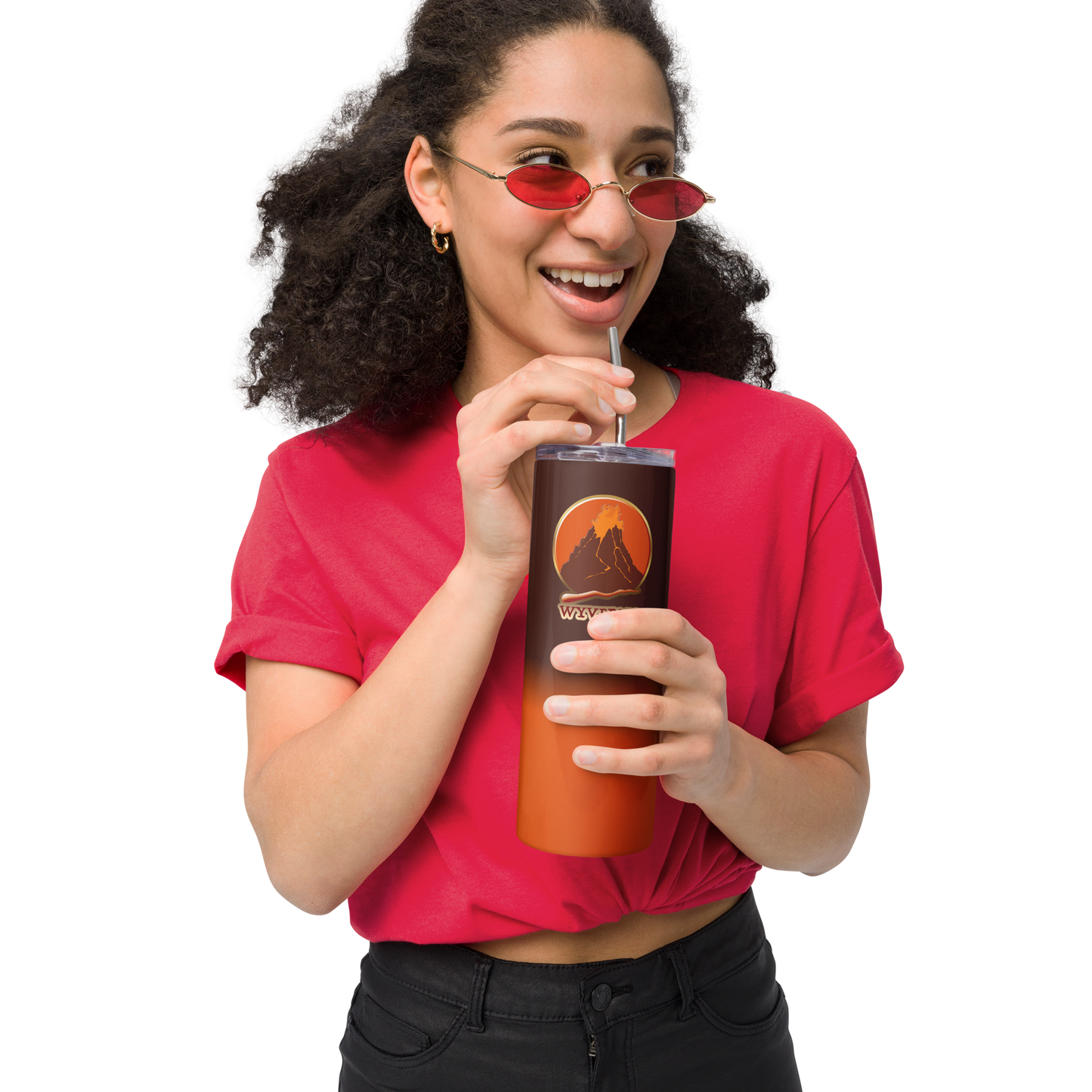 Wyverno Skinny Tumbler with Metal Straw