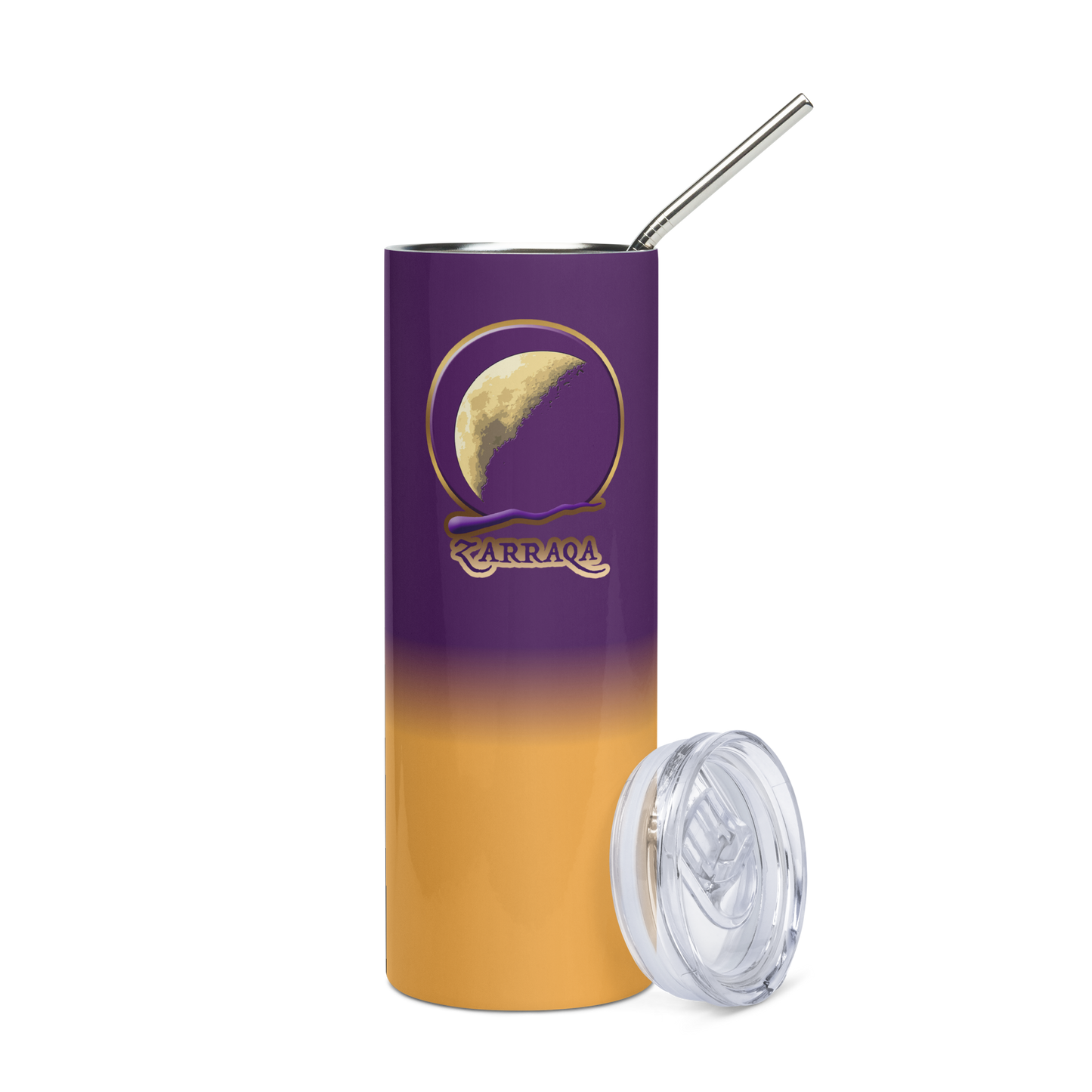 Zarraqa Skinny Tumbler with Metal Straw