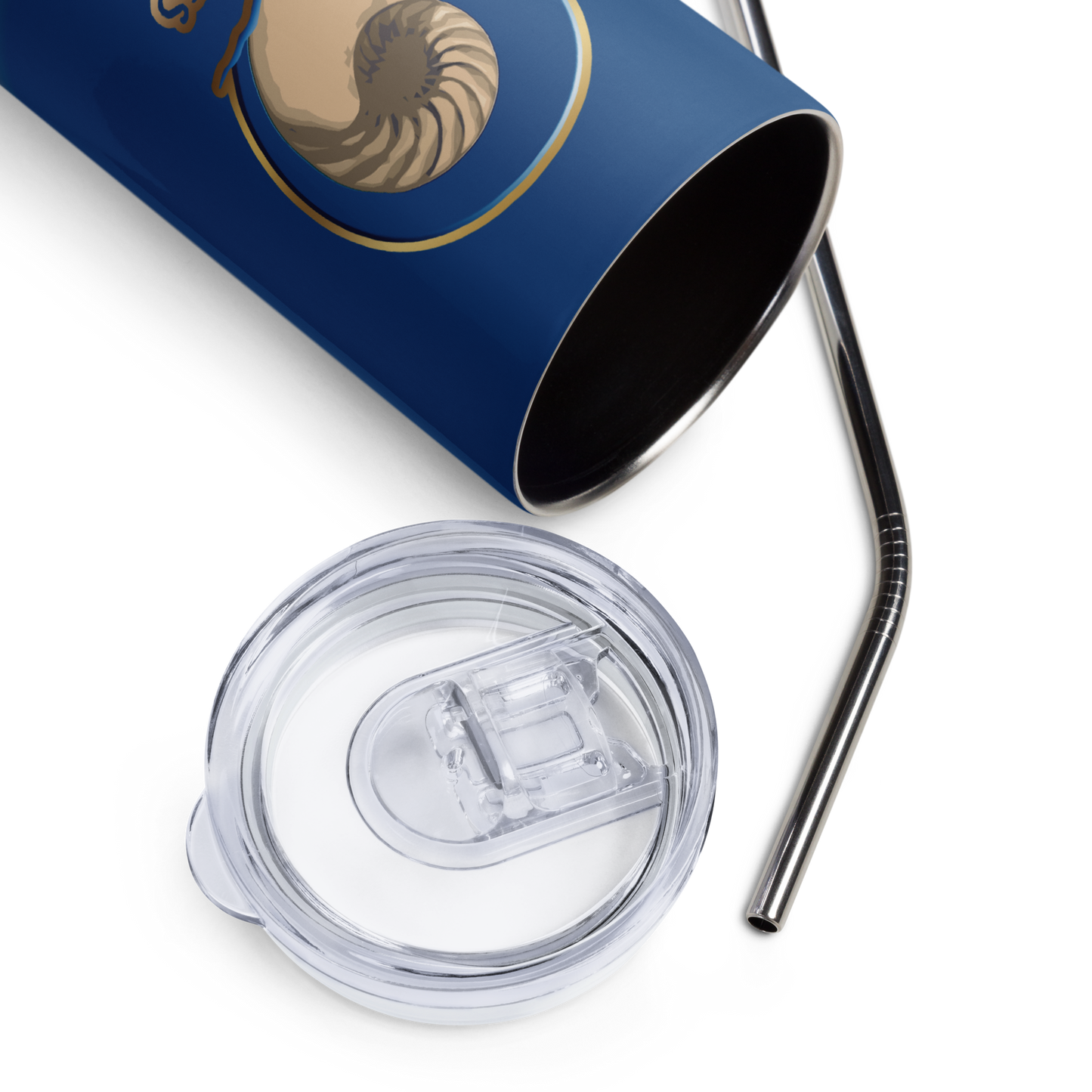 Qlantis Skinny Tumbler with Metal Straw