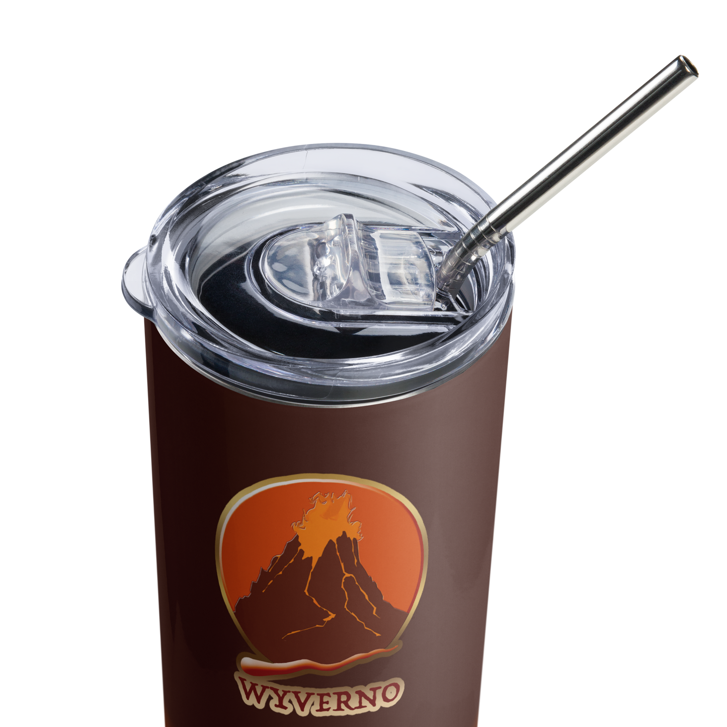 Wyverno Skinny Tumbler with Metal Straw