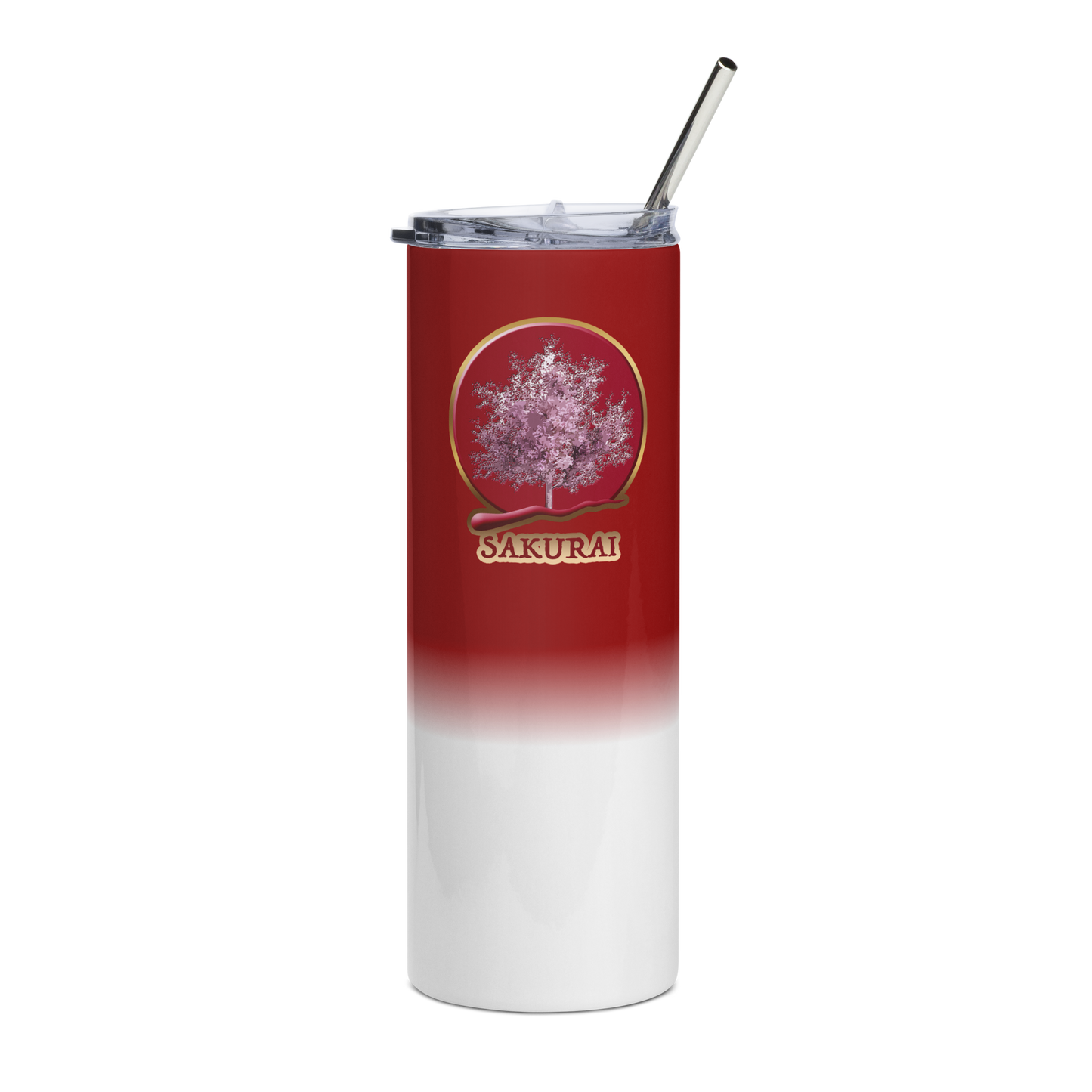 Sakurai Skinny Tumbler with Metal Straw