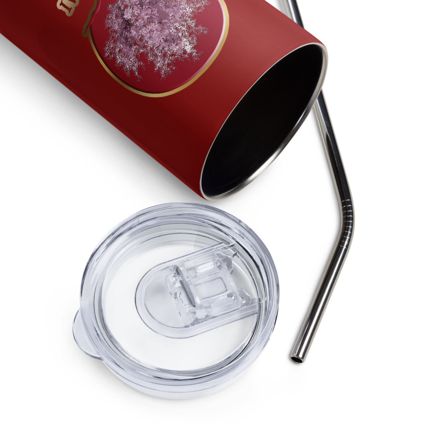 Sakurai Skinny Tumbler with Metal Straw