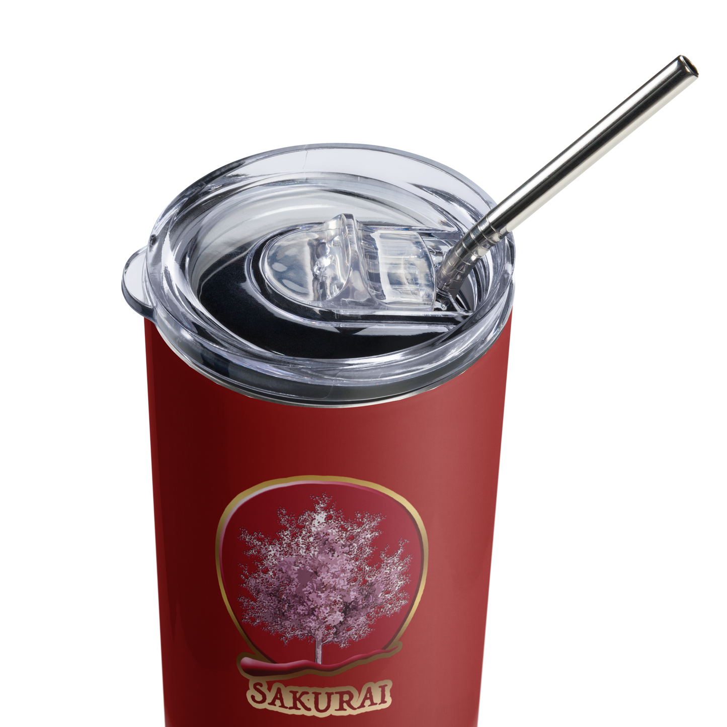 Sakurai Skinny Tumbler with Metal Straw