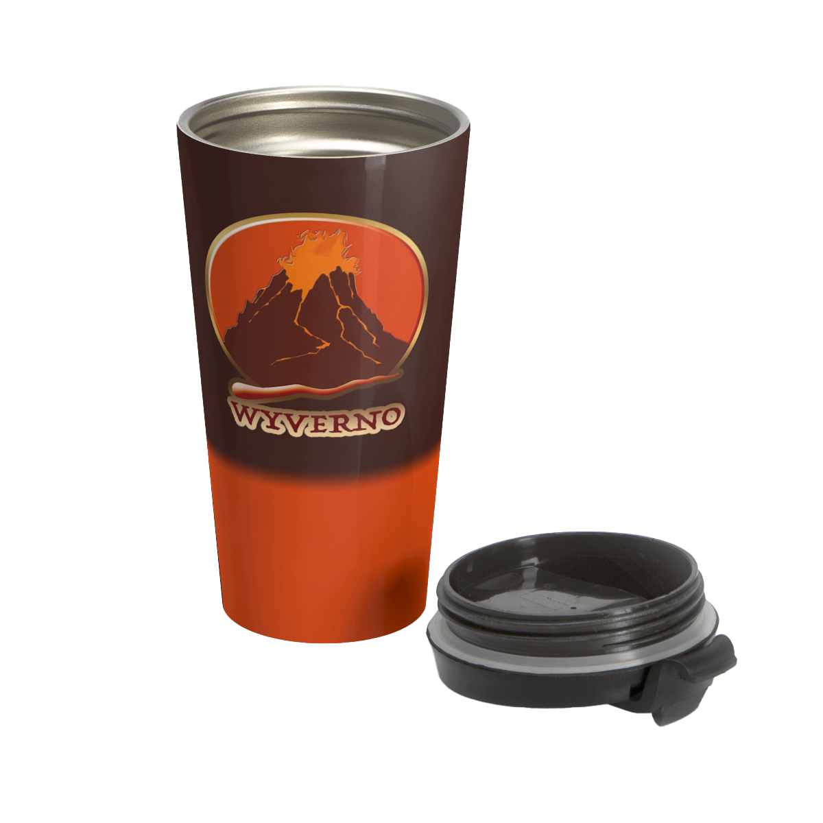 Wyverno Stainless Steel Travel Mug 15oz w/ Flip-top Lid