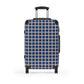 Blue & Tan Gingham Suitcase