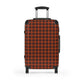 Brown & Orange Gingham Suitcase