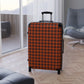 Brown & Orange Gingham Suitcase