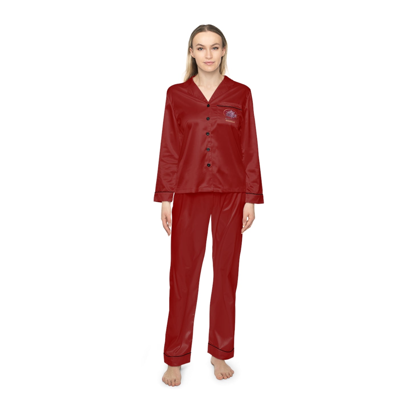 Sakurai Women's Satin Pajamas Set