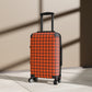 Orange & Brown Gingham Suitcase