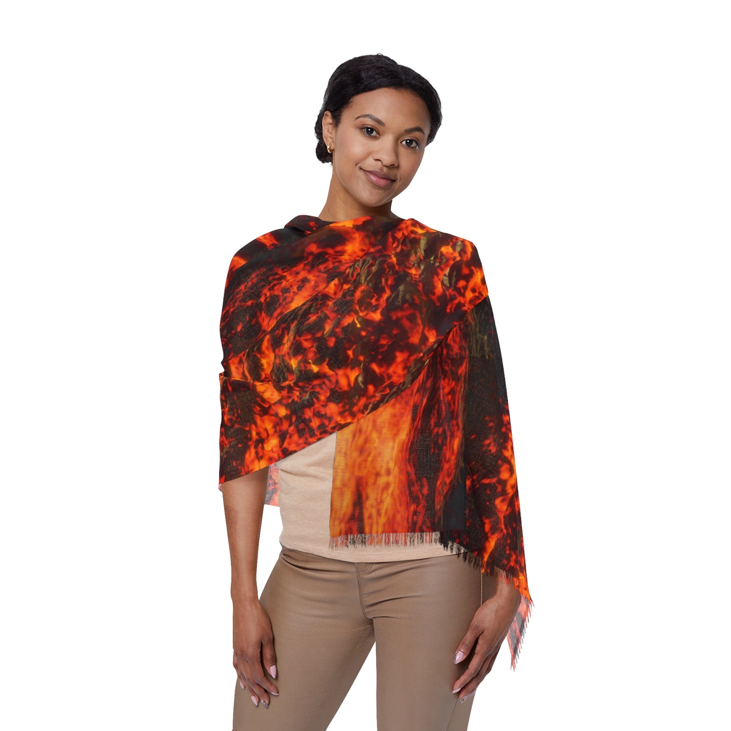 Lava Print Lightweight Scarf