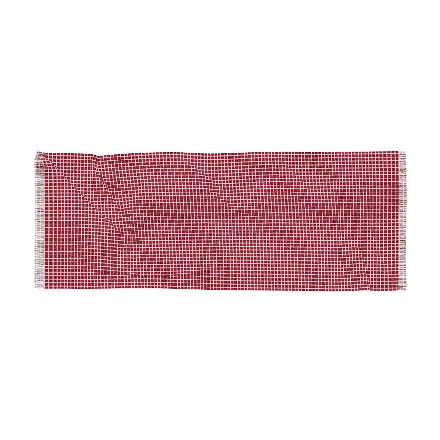 Red & White Gingham Lightweight Scarf