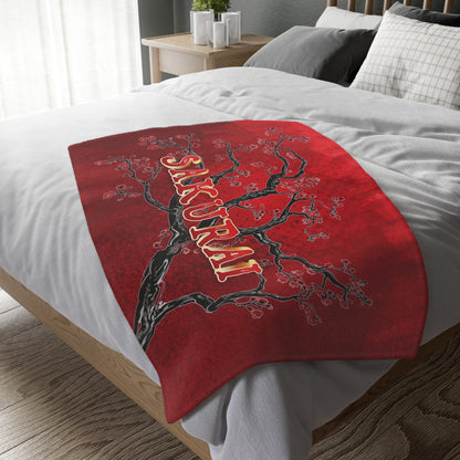 Sakurai Two-Sided Velveteen Microfiber Blanket