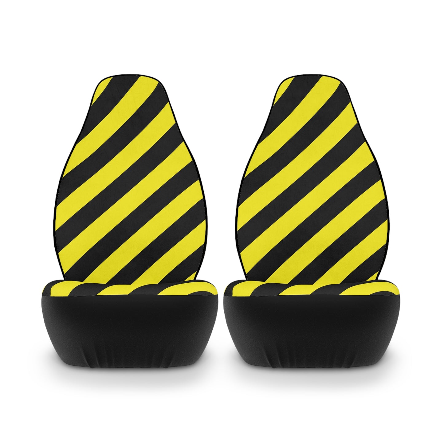 Yellow & Black Striped Car Seat Covers