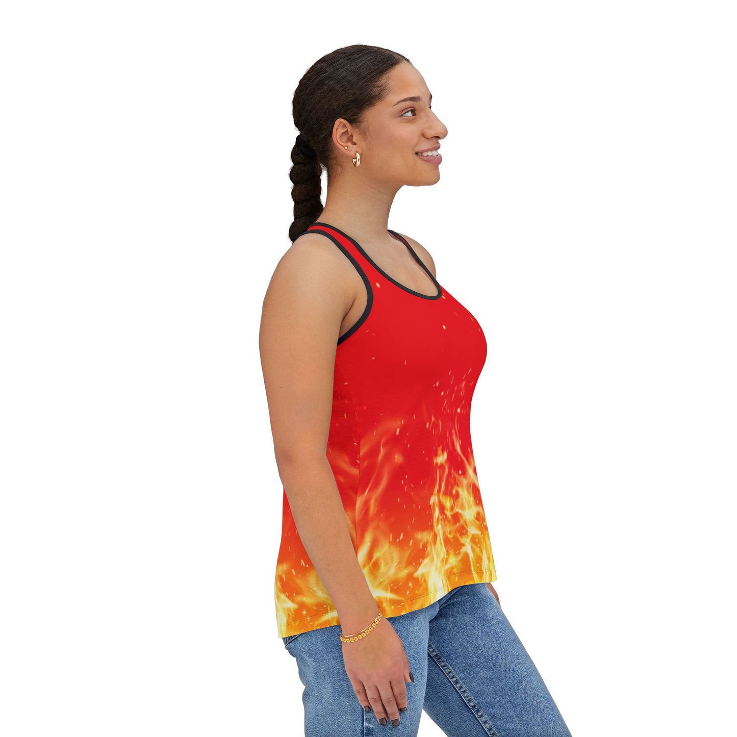 Flame Pattern Tank Top