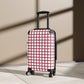 White & Red Gingham Suitcase