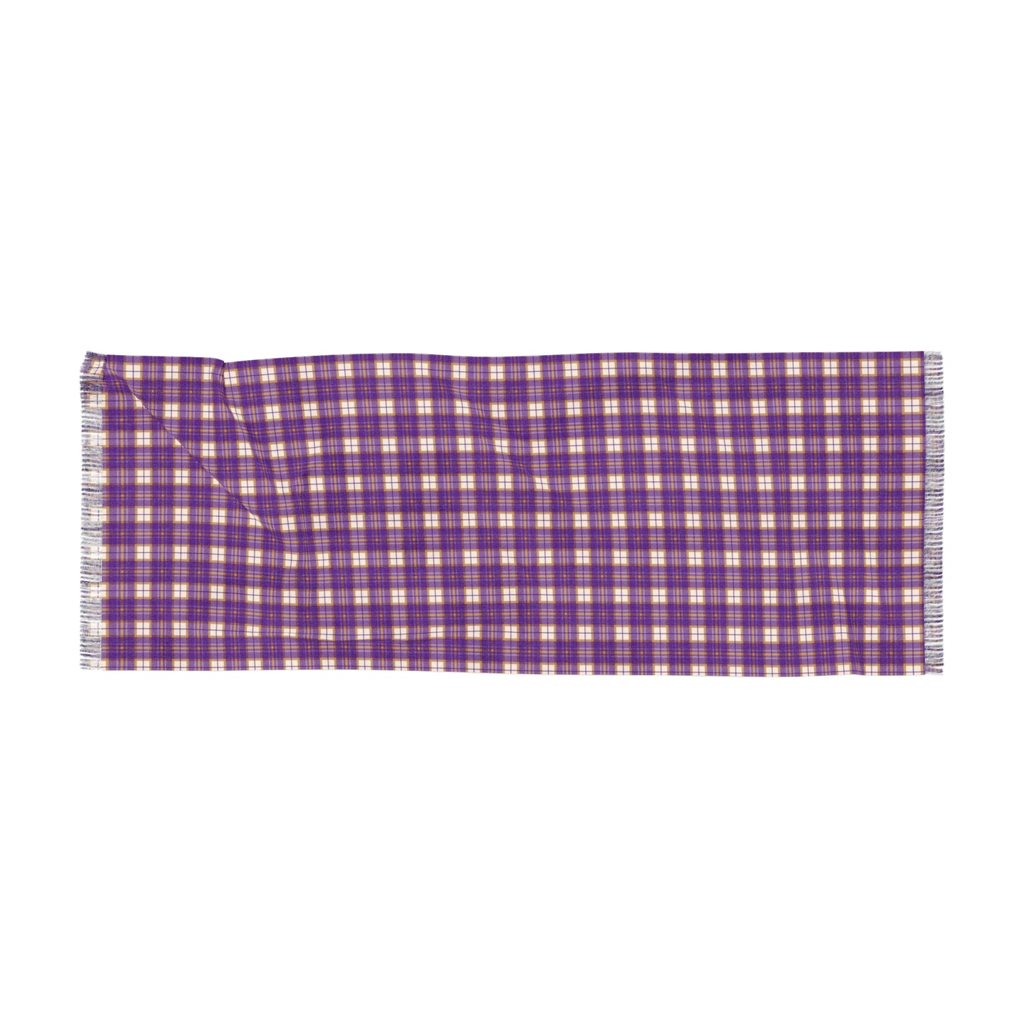 Purple Plaid Lightweight Scarf