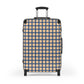 Tan & Blue Gingham Suitcase