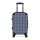 Blue & Tan Gingham Suitcase