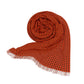 Orange & Brown Gingham Lightweight Scarf