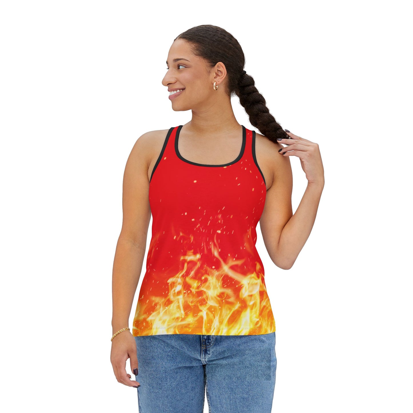 Flame Pattern Tank Top