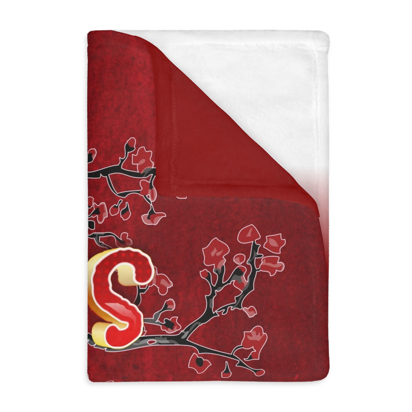 Sakurai Two-Sided Velveteen Microfiber Blanket