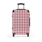 White & Red Gingham Suitcase
