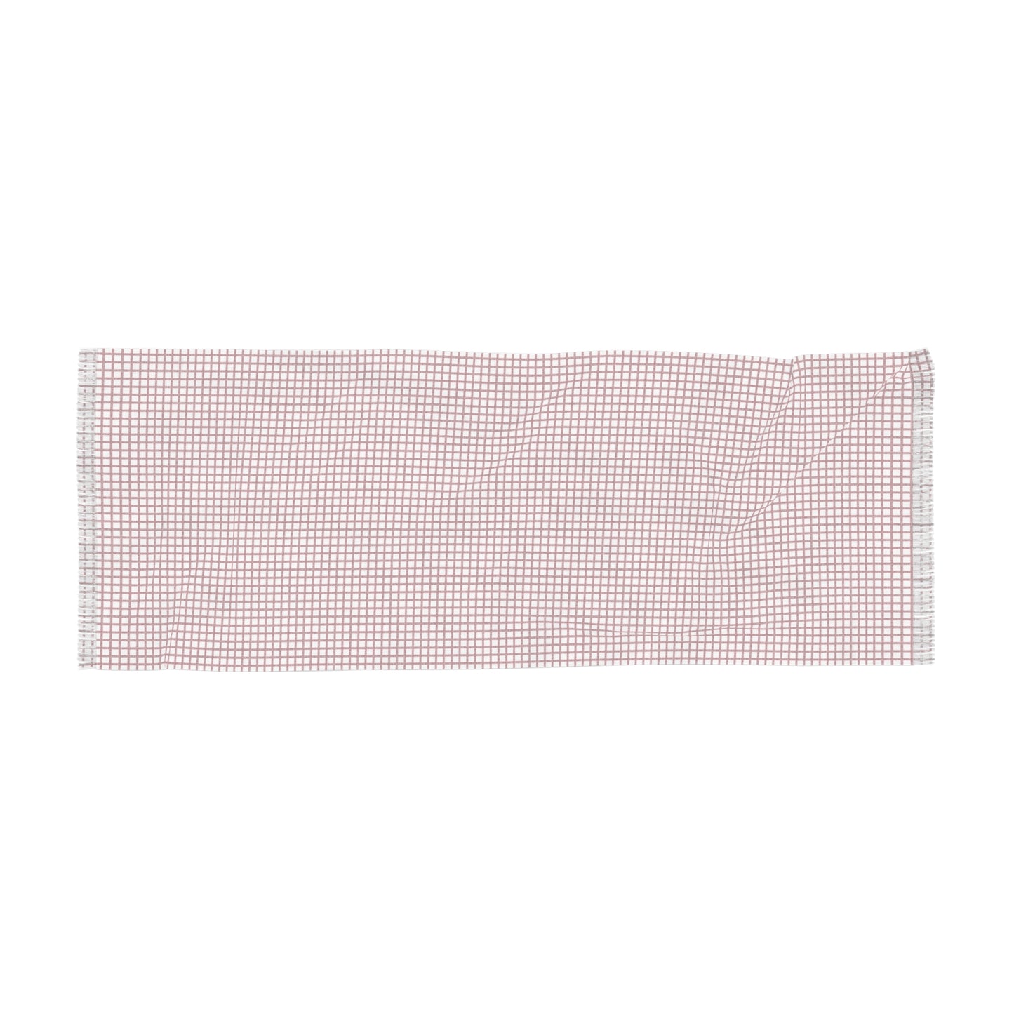White & Red Gingham Lightweight Scarf