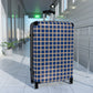 Blue & Tan Gingham Suitcase