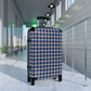 Blue & Tan Gingham Suitcase
