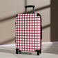 White & Red Gingham Suitcase